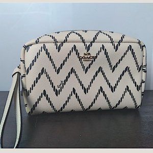 Coach Cross-Grain Leather Cosmetic Case